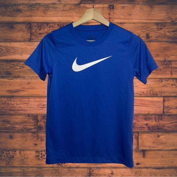 The Nike Tee Blue Athletic T-Shirt Youth Medium - Picture 1 of 7
